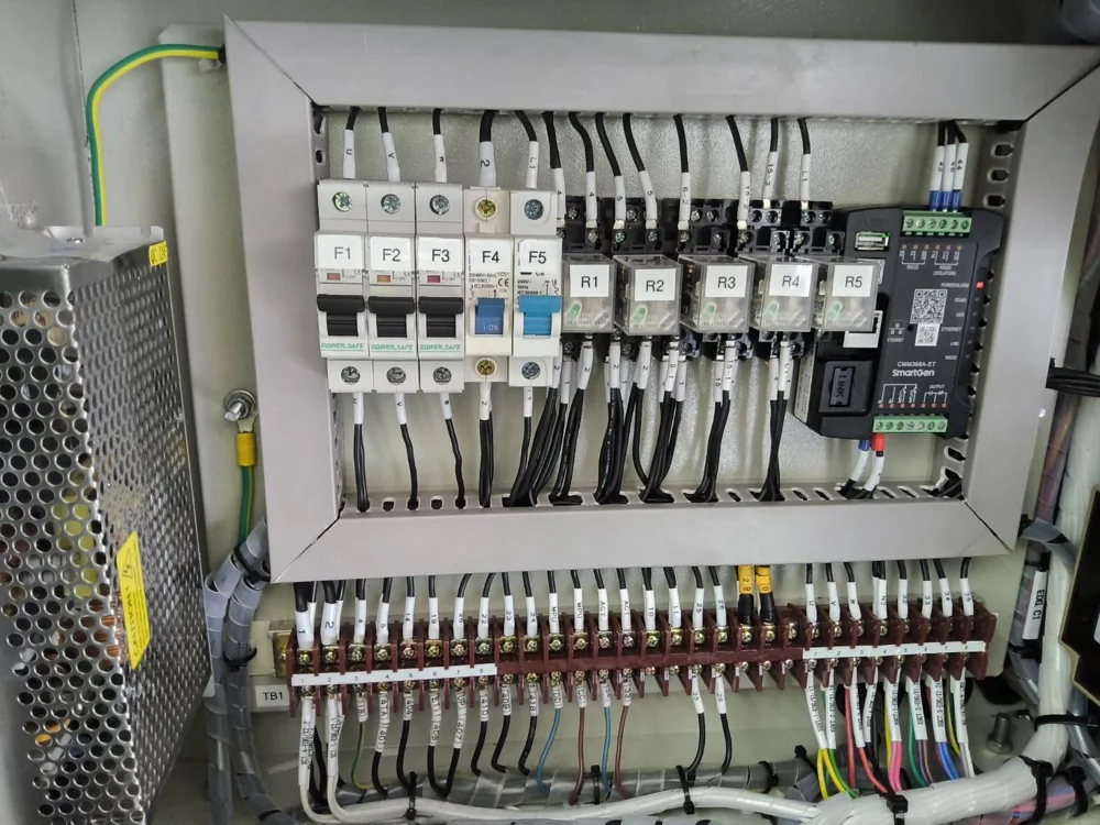 Equipment layout and wiring inside a control panel
